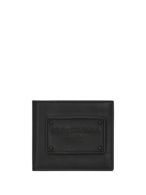 Dolce & Gabbana logo-embossed leather bifold wallet Black BP1321AG218