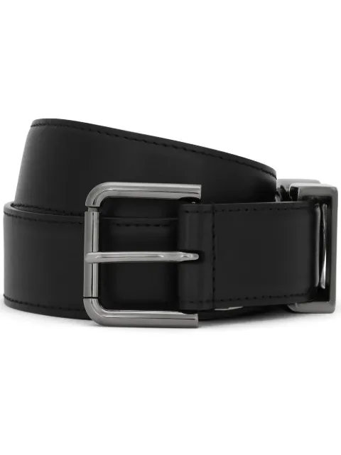 Dolce & Gabbana DG-logo leather belt Black BC4776AW576