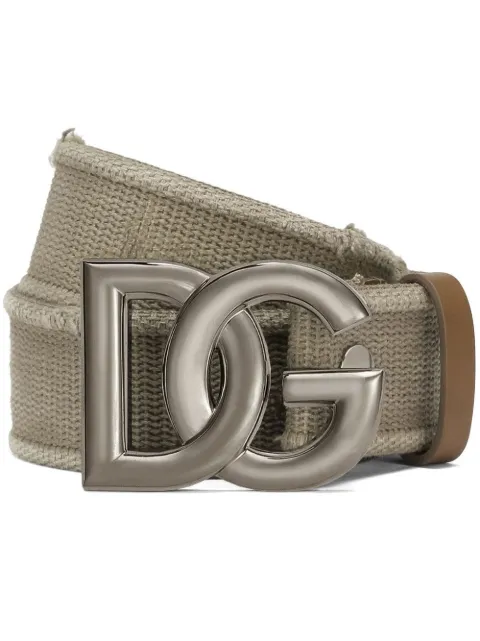 Dolce & Gabbana DG-logo tape belt Neutrals BC4646AJ083