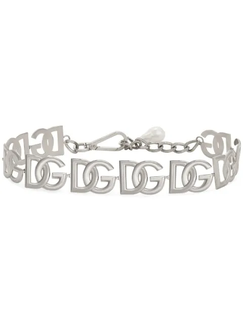 Dolce & Gabbana DG-logo chain belt Silver WLN6P2W1111