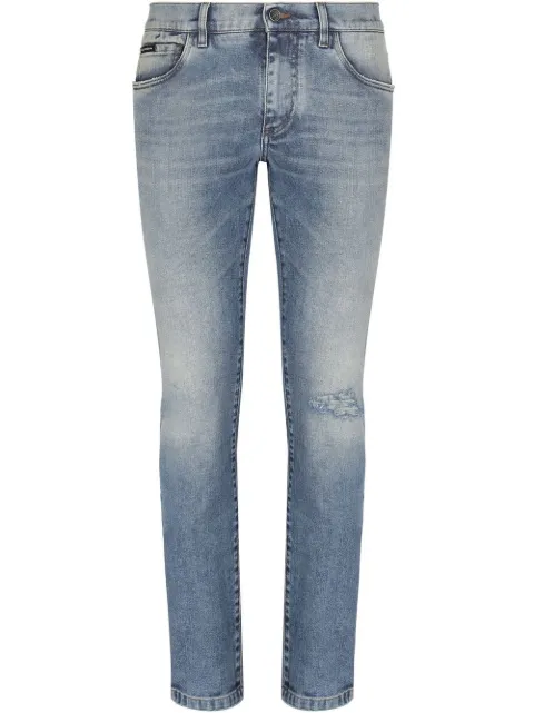 Dolce & Gabbana distressed skinny jeans Blue GY07LDG8HB9
