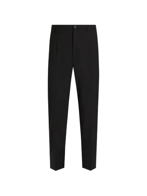 Dolce & Gabbana logo-embroidered tailored trousers Black GW13EZFURIR