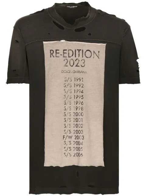 Dolce & Gabbana Re-Edition 2023 print T-shirt Black G8QL2TG7I3N