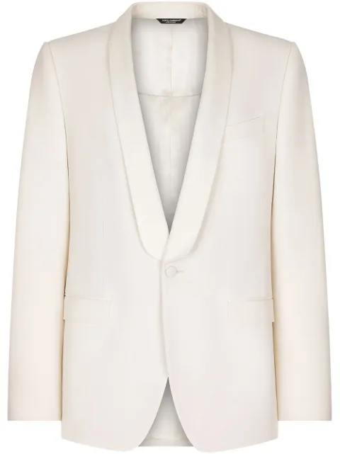 Dolce & Gabbana Sicilia-fit single-breasted blazer White G2RU1TFUBE7