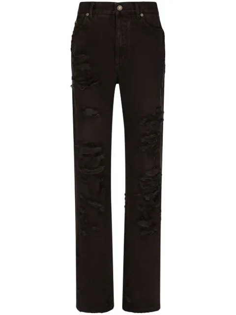 Dolce & Gabbana distressed flared jeans Black FTCGNDG8HR2