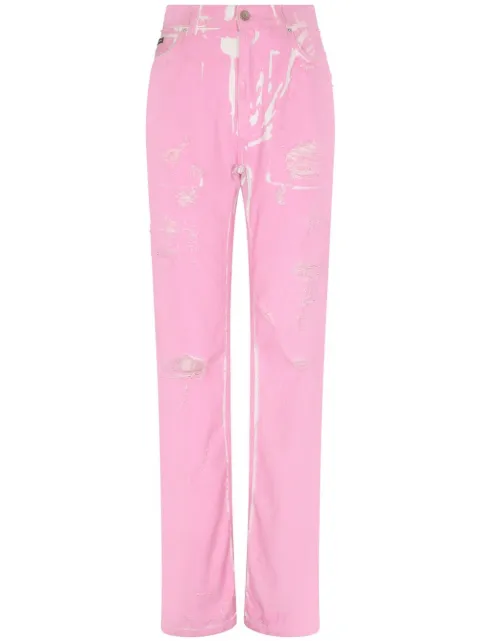 Dolce & Gabbana distressed-detail denim jeans Pink FTCGNDG8HM9