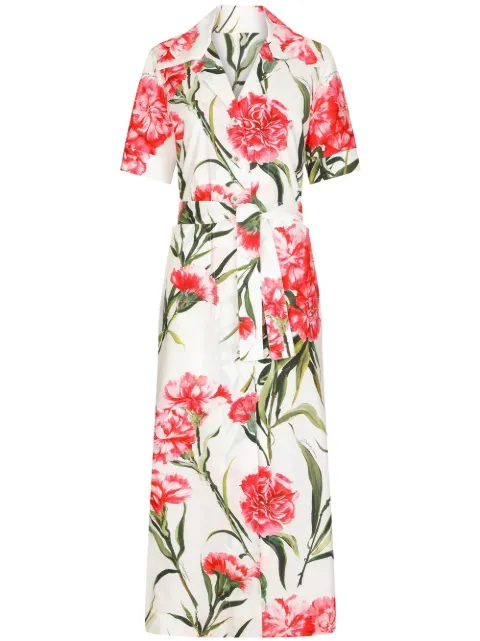 Dolce & Gabbana floral-print shirt dress White F6AGNTHS5NL