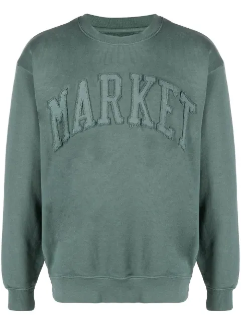MARKET embroidered-logo sweatshirt Green 396000852