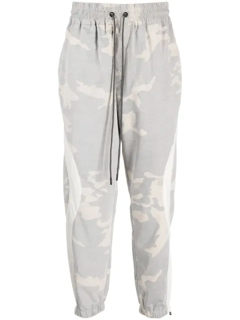 Mostly Heard Rarely Seen corduroy camouflage-print track pants Grey MH02BCB03