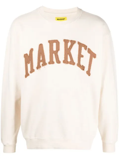 MARKET embroidered-logo sweatshirt Neutrals 396000852
