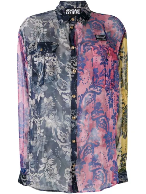 Versace Jeans Couture Tapestry Couture panelled shirt Pink 73HAL2A5NS170416