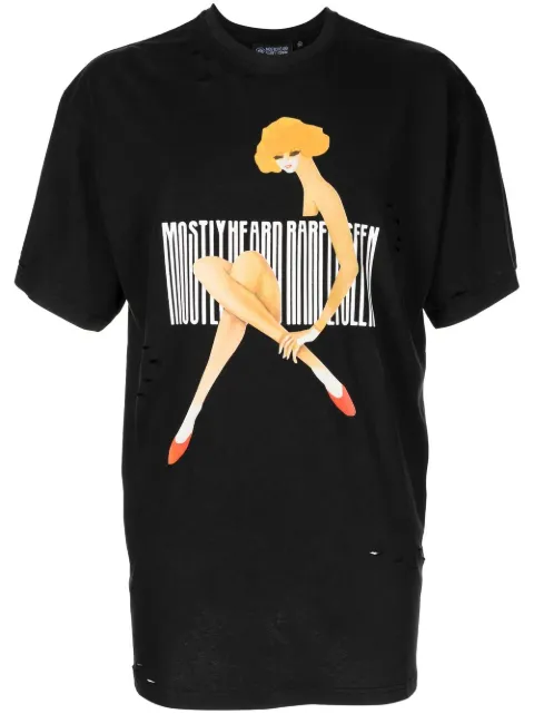 Mostly Heard Rarely Seen Barcode graphic-print T-shirt Black MH02BCT04
