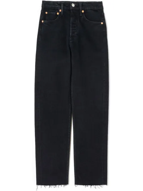 RE/DONE 70s Stove Pipe high-waisted jeans Black 14403W70STVP