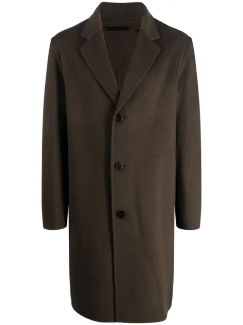 Theory wool-blend single-breasted coat Green M0871406