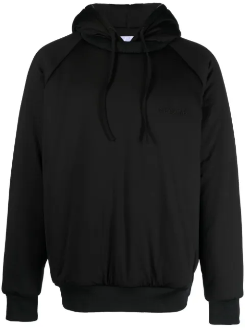 4SDESIGNS logo-embroidered hoodie Black 530L0940