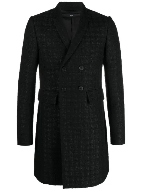 SAPIO boucle double-breasted coat Black N3SAPIOTWEEDM