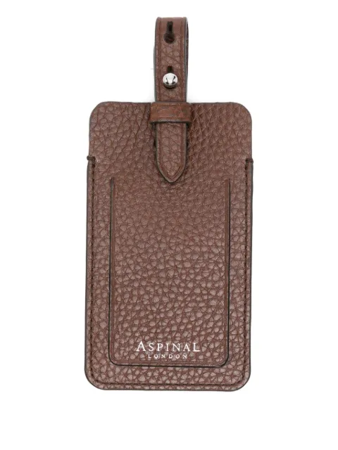Aspinal Of London leather tag Brown 062271227030000