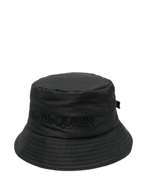Alexander McQueen logo-embroidered bucket hat Black 7191343404Q