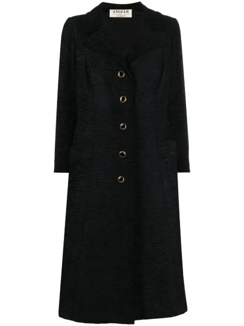 A.N.G.E.L.O. Vintage Cult 1960s single-breasted velvet coat Black ANG380RM