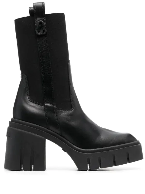 Furla ridged 95mm block-heel boots Black YF57FMPBX1311