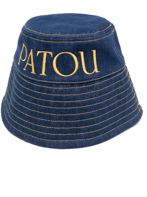 Patou logo-detail bucket hat Blue AC0270008602D