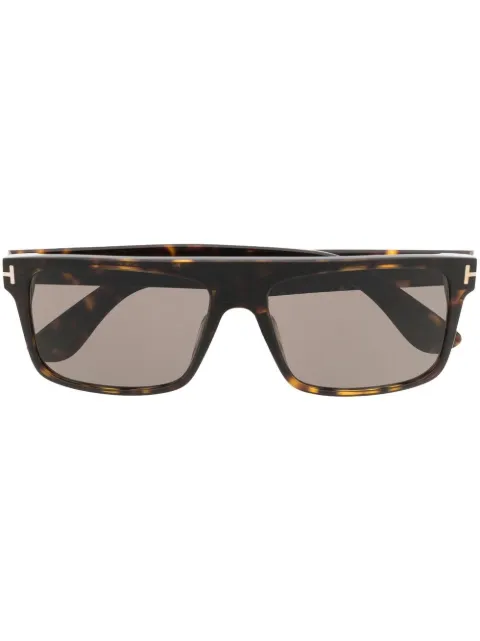 TOM FORD Eyewear square-frame tortoiseshell sunglasses Brown FT0999
