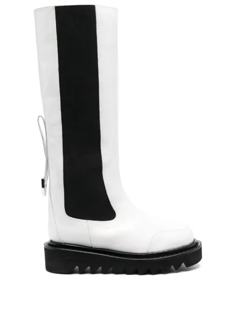 Toga Pulla two-tone knee boots White FTGPW120800105