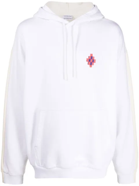 COUNTY OF MILAN Cross logo-embroidered hoodie White CMBB106