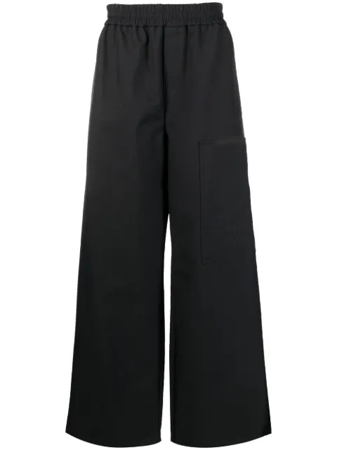 Off-White high-waisted wide-leg trousers Black OMCA238F22FAB0011010