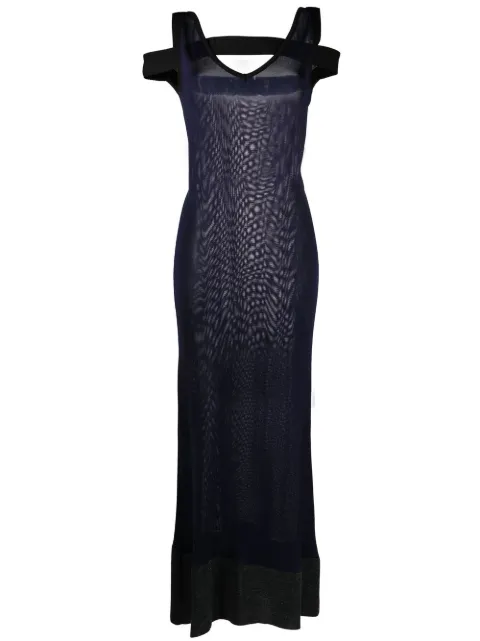 Jacquemus semi-sheer maxi dress Blue 223KN0822158