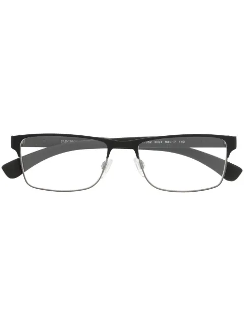 Emporio Armani rectangle-frame glasses Black EA1052