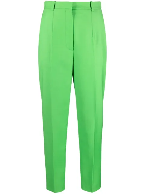 Alexander McQueen high-waisted cropped trousers Green 724751QJAC7