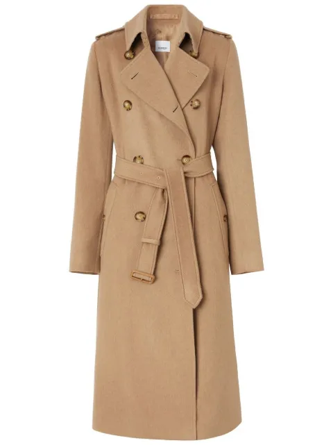 Burberry Kensington cashmere trench coat Neutrals 8058195