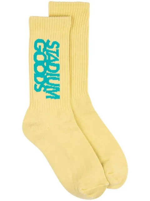 STADIUM GOODS® ribbed logo "Desert" socks Yellow SGS0437
