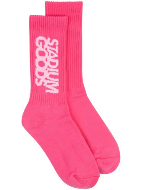 STADIUM GOODS® logo crew socks Pink SGS0428