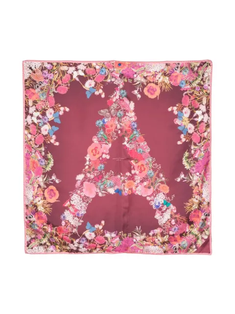 Aspinal Of London floral-print silk scarf Red 051222211900000
