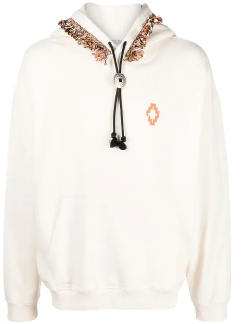 COUNTY OF MILAN Fringes Comfort logo-print hoodie Neutrals CMBB106F22FLE0060420