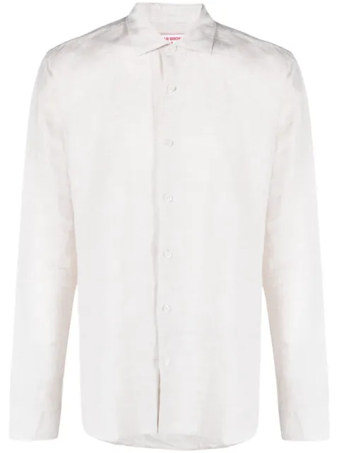 Orlebar Brown Giles linen shirt Neutrals 278067
