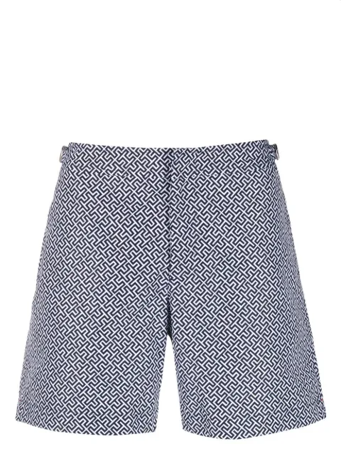 Orlebar Brown Bulldog Narin graphic-print swim shorts Blue 276265