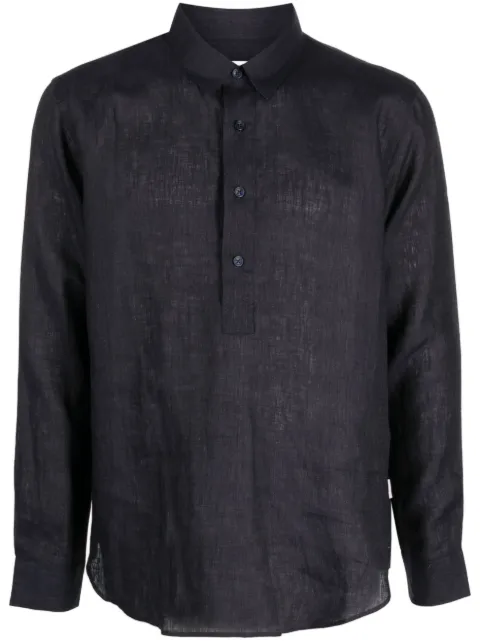 Orlebar Brown long-sleeve linen shirt Blue 277288