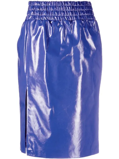TOM FORD high-shine finish midi skirt Blue GCL849LEX281