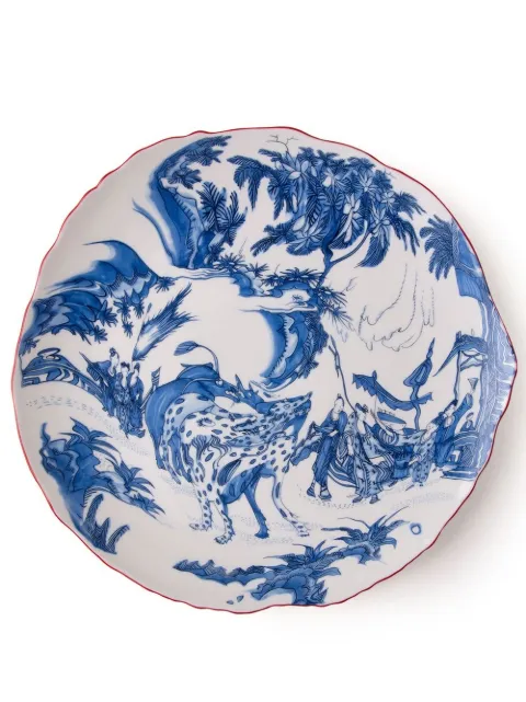 Seletti Classics on Acid Blu Chinoiserie dinner plate White 11203