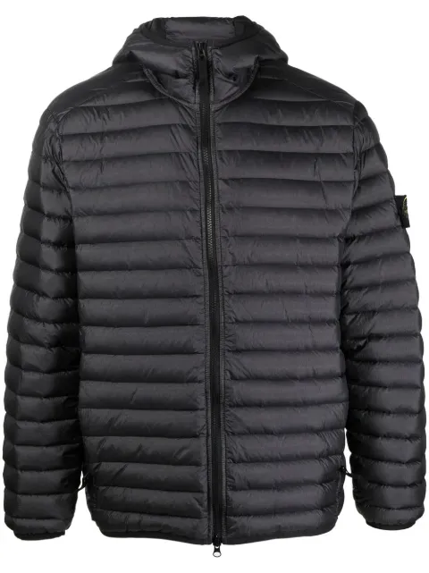 Stone Island quilted panelled down jacket Black 771540324