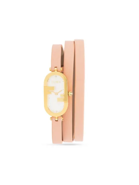 FENDI O'Lock oval double-strap watch Pink FOW965AHP9