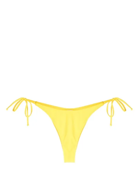 Moschino logo-patch bikini bottoms Yellow A71142601