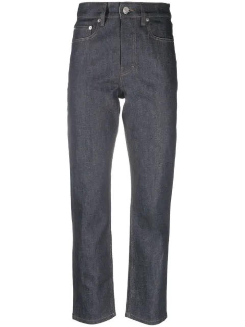 Maison Kitsuné straight-leg cropped jeans Blue JW01163WW5020