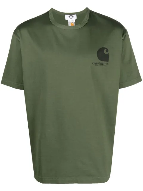 Junya Watanabe MAN logo-print cotton T-shirt Green WJT903