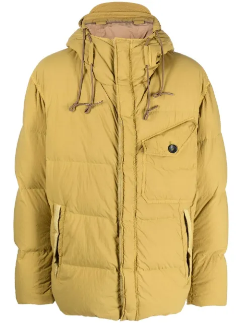 Ten C hooded down puffer jacket Green 21CTCUC03126