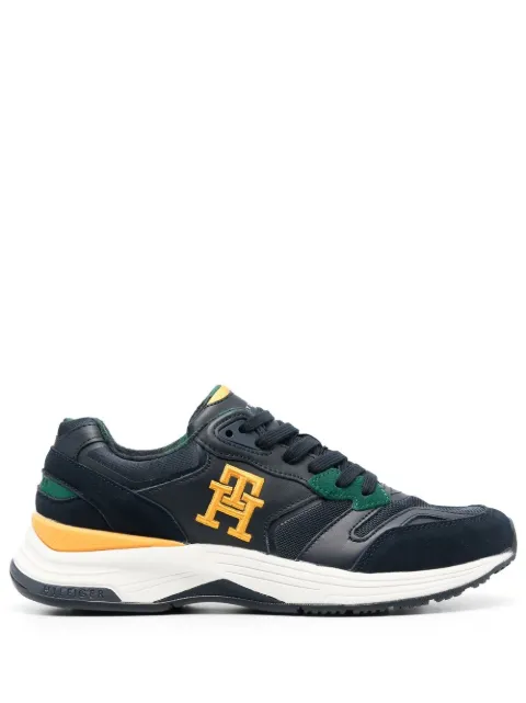 Tommy Hilfiger logo-embroidered lace-up sneakers Blue FM0FM04415