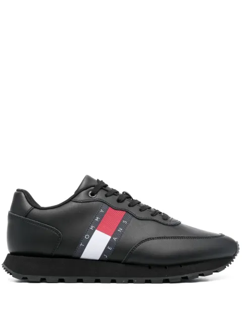 Tommy Jeans logo-patch low-top sneakers Black EM0EM00898